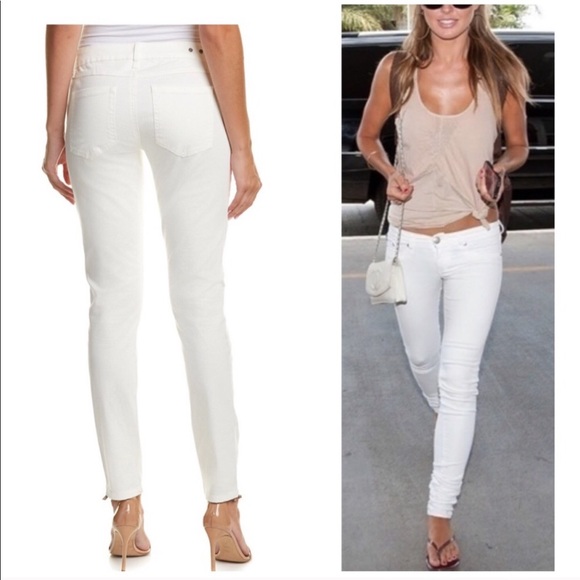 distress white jeans